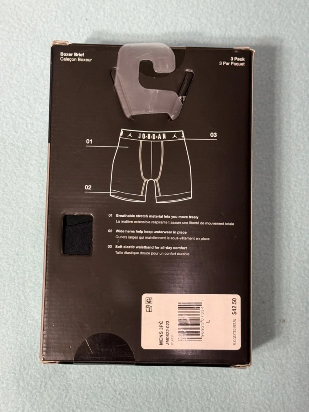 JORDAN Flight Cotton Stretch 3/Pack Men’s Underwear - size L